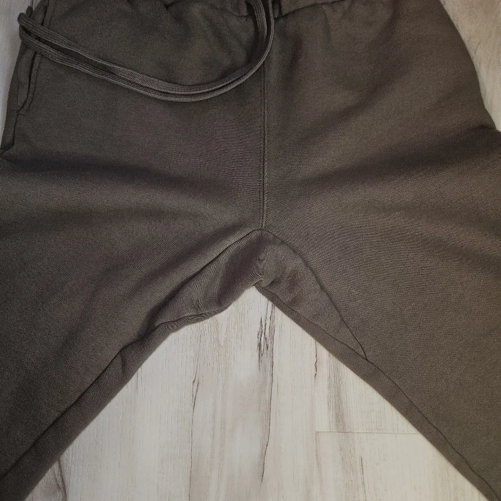 Savvi Truffle Oversized Joggers Womens Medium Fleece Sweatpants Relaxed Lounge - Picture 6 of 11